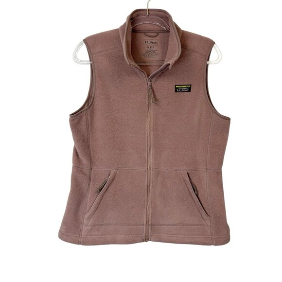 LL Bean Mountain Classic Fleece Vest Women’s Size Medium Mauve Pink - Picture 1 of 8